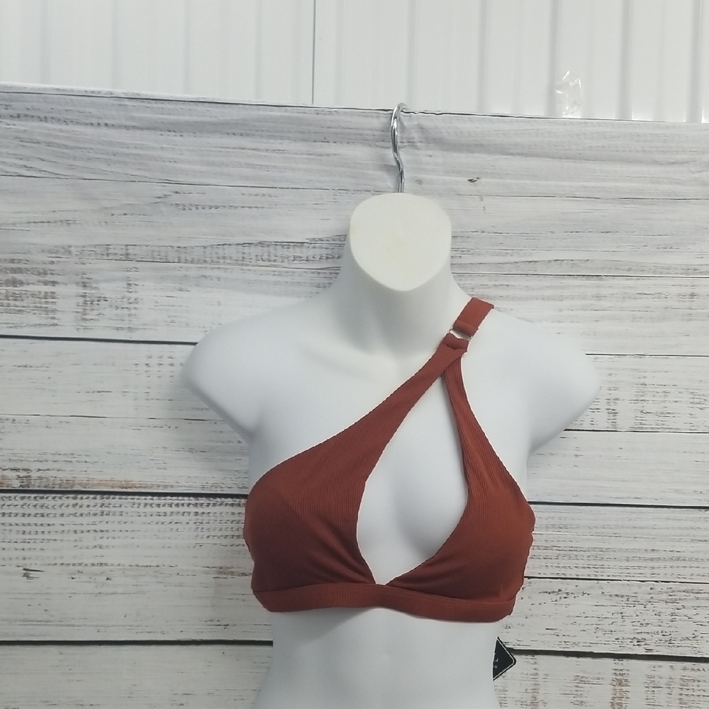 🎉HP🎉 Zaful Rust One-Shoulder Bikini Top